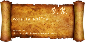 Vodilla Nóra névjegykártya