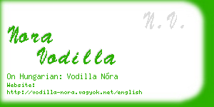 nora vodilla business card